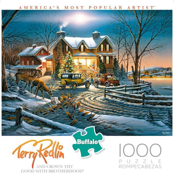 Buffalo Games Puzzle Trimming the Tree Terry Redlin 1000 Pieces #11587